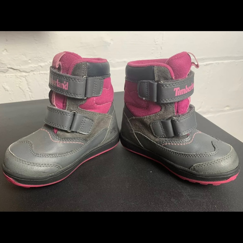 TIMBERLAND Polar Cave Waterproof Boots Girl’s Size 6, Pink & Gray Thermolite 200